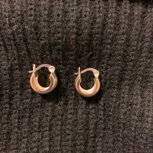 Sterling silver 925 half inch mini hoops
